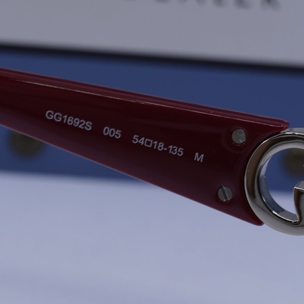 Gucci GG1692S 005 Square Sunglasses - Burgundy - Picture 7 of 11